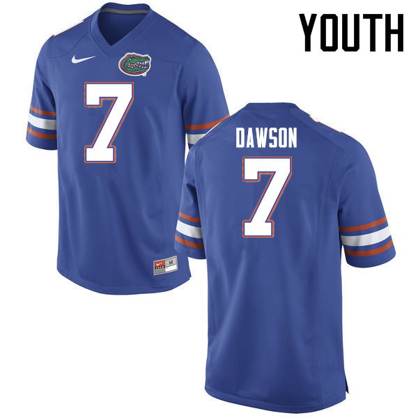 Florida Gators Youth #7 Duke Dawson College Football Jerseys Blue